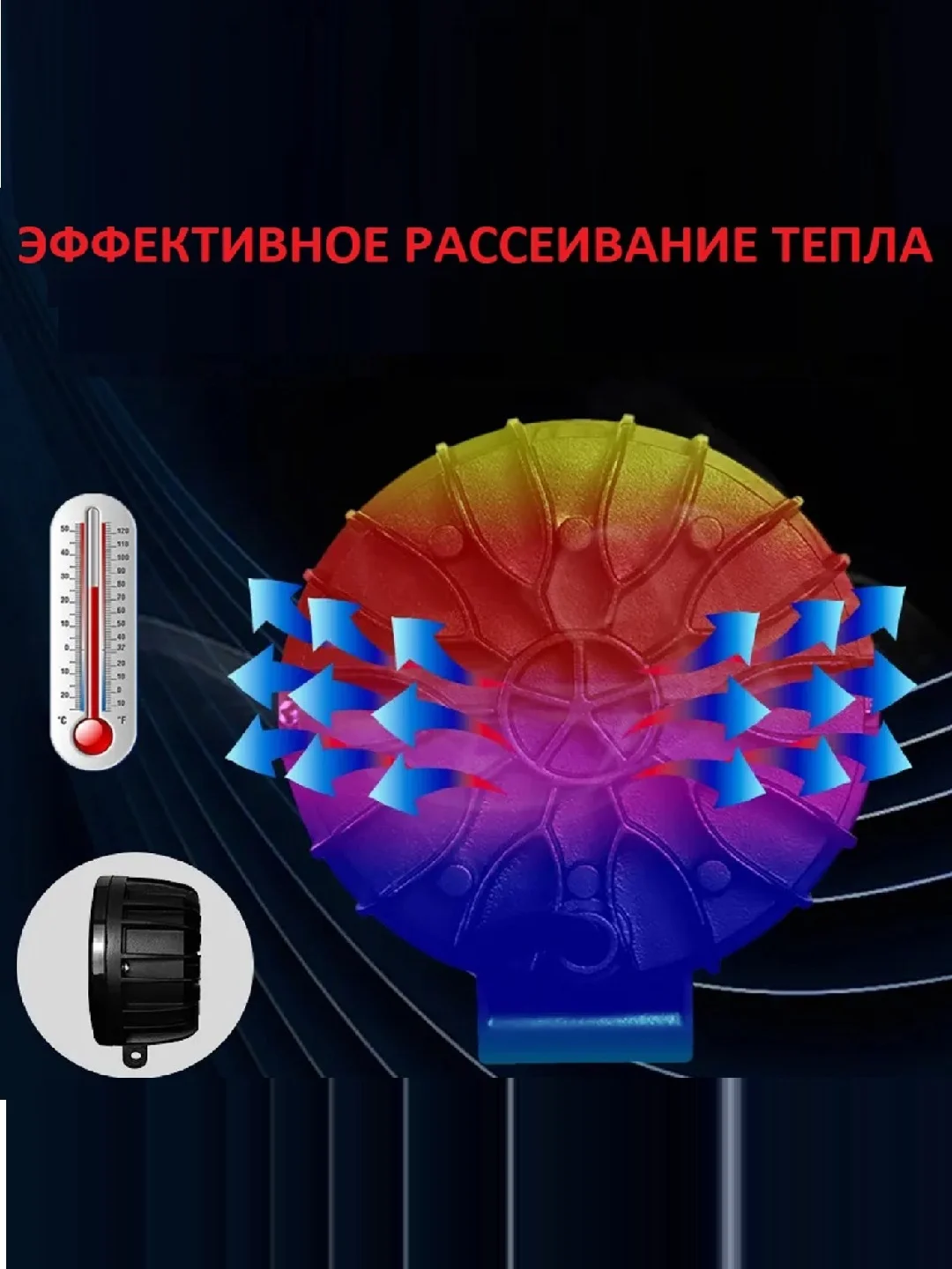 Светодиодные противотуманные  LED фары универсальные 30W дневные ходовые огни, 1шт