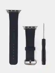 Синий кожаный ремешок для Apple Watch 38mm