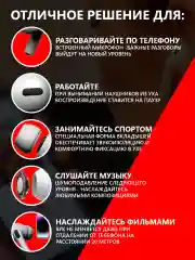 Белый беспроводные наушники HOCO EW72 с дисплеем, анимацией и шумоподавлением ANC IPhone / TWS