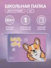 Аметистовый папка школьная для тетрадей, А4