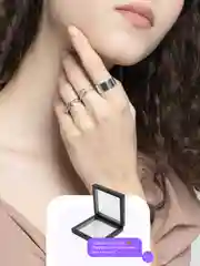 Серебряный комплект колец из 3х штук в подарочной коробке с пленкой