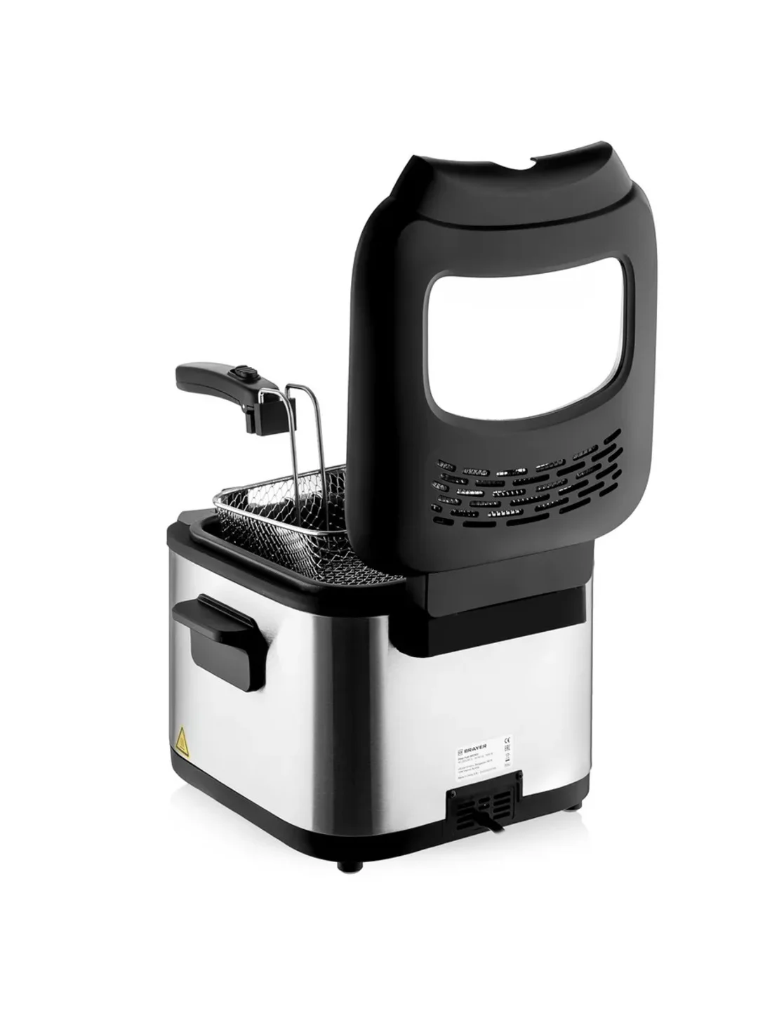 Черный аэрогриль BRAYER 2833BR, 1600 Вт, фритюрница, аэрофритюрница
