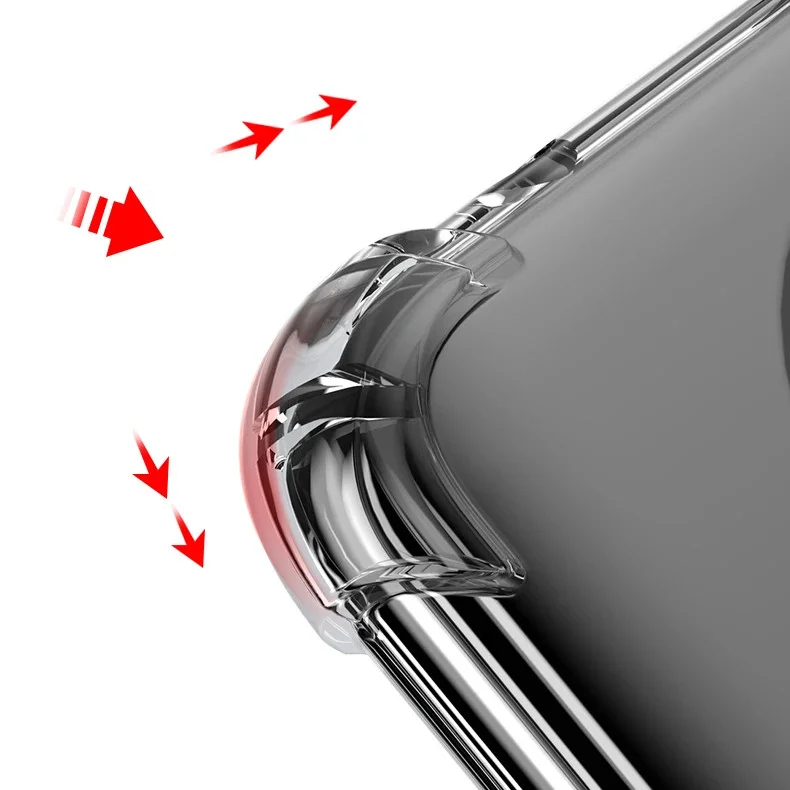Чехол для Xiaomi Mi 11, с усиленными углами, силиконовый, прозрачный