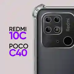 Чехол для Xiaomi Redmi 10C, Poco C40, с усиленными углами, силиконовый, прозрачный
