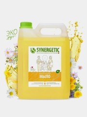 Жидкое мыло SYNERGETIC "Полевые цветы" с эффектом увлажнения, гипоаллергенное, 5л