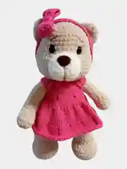 Вязаная игрушка медвеженок Маня