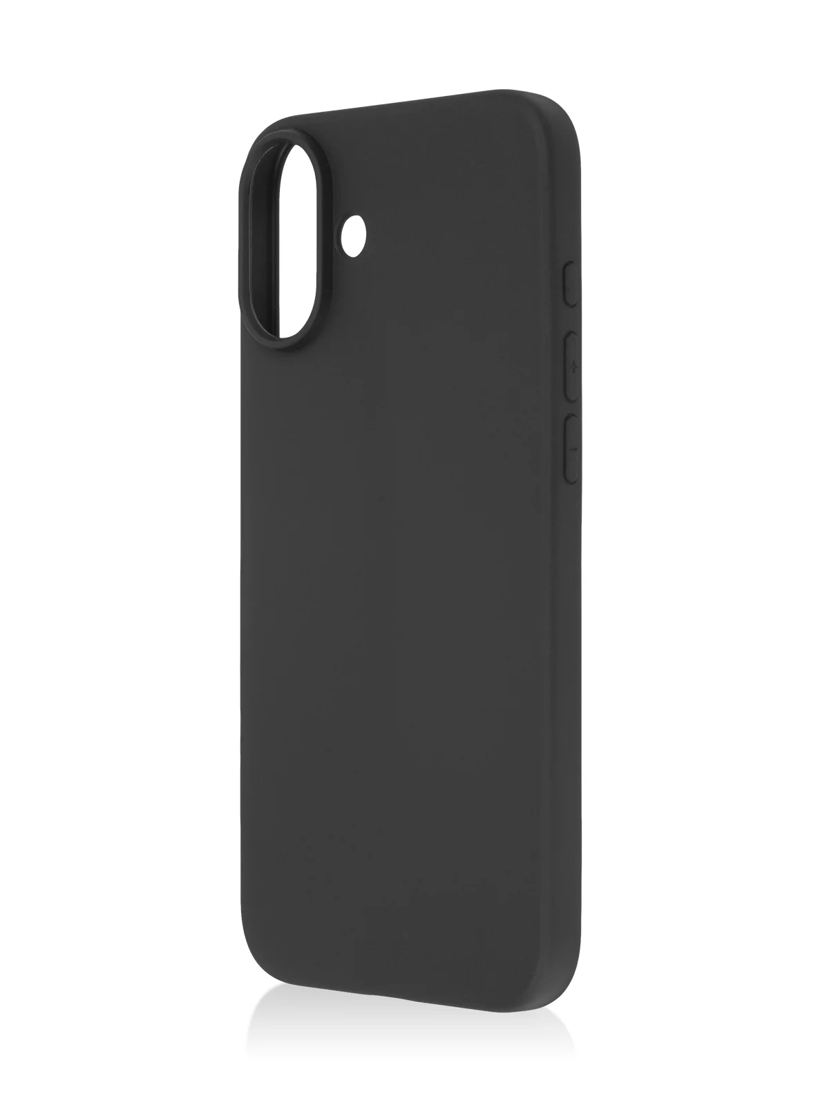 Черный чехол для Apple iPhone 16, Pro, Max, Plus силиконовый BROSCORP матовый/ прозрачный тонкий