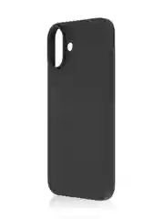 Черный чехол для Apple iPhone 16, Pro, Max, Plus силиконовый BROSCORP матовый/ прозрачный тонкий
