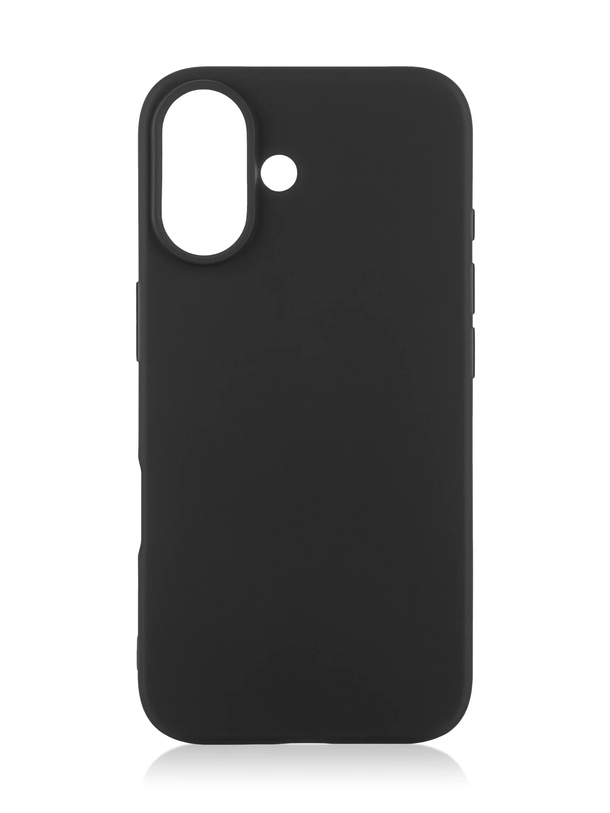 Черный чехол для Apple iPhone 16, Pro, Max, Plus силиконовый BROSCORP матовый/ прозрачный тонкий