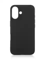 Черный чехол для Apple iPhone 16, Pro, Max, Plus силиконовый BROSCORP матовый/ прозрачный тонкий