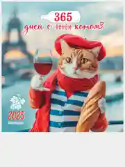 Пастельно-коралловый перекидной настенный календарь на скрепке на 2025 год. 70 видов