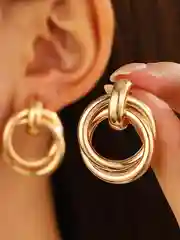 Серьги кольца гвоздики
