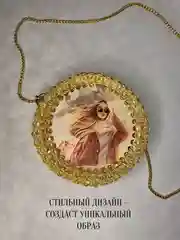Хаки сумка женская из бусин, ручной работы
