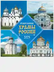 Синий перекидной настенный календарь на скрепке на 2025 год. 70 видов