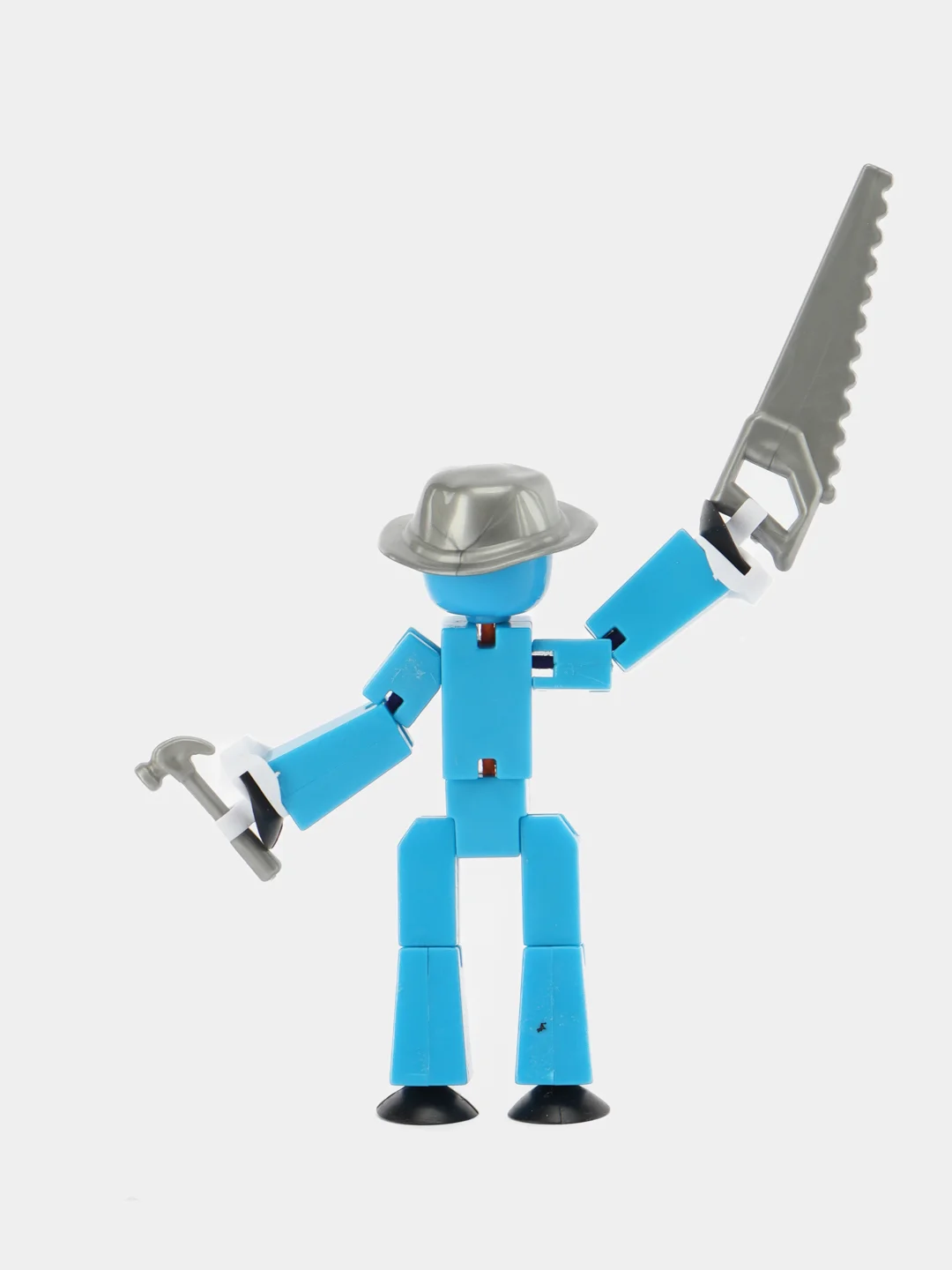 Синий фигурка Стикбот (Stikbot) с аксессуарами / Стикботы / Человечек для анимационной студии