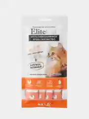ELITECAT "Мультивитаминное крем-лакомство" для кошек, куриное филе, 4х12гр, 3 шт