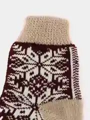 Бордовый носки теплые мужские, шерстяные, вязаные, зимние