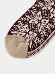 Бордовый носки теплые мужские, шерстяные, вязаные, зимние