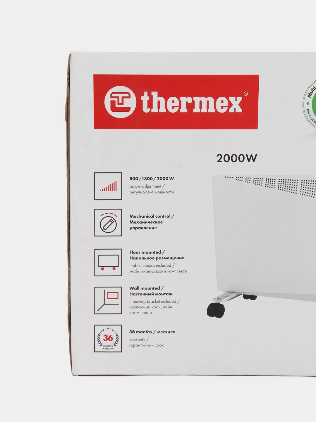Белый конвектор электрический THERMEX Tor 2000M