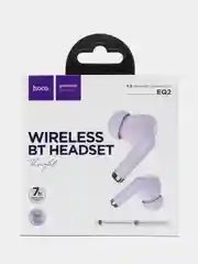 Сиреневый наушники беспроводные HOCO EQ2 Блютуз наушники. Bluetooth-гарнитура, беспроводные наушники