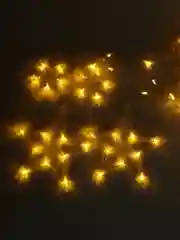 Белый новогодняя гирлянда штора Звездный занавес 3 х 1 м (теплый белый)
