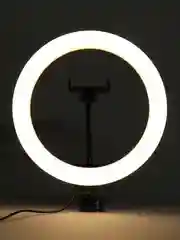 Белый кольцевая лампа RGB 26 см цветная, Без штатива. Держатель для телефона селфи пульт