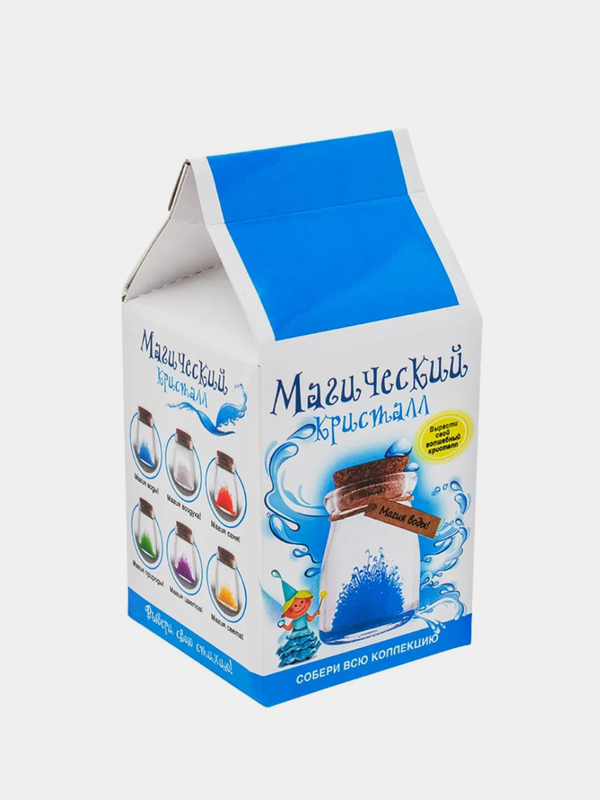 Набор для выращивания кристалла Бумбарам Магический кристалл "Магия воды", синий