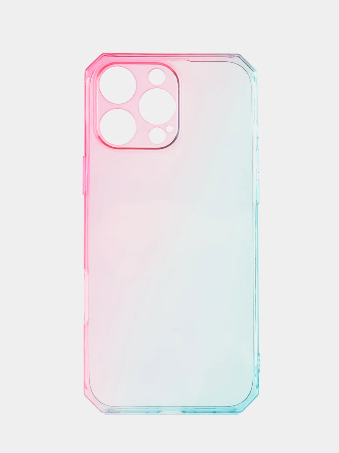 Зеленый чехол прозрачный iPhone 16 Pro Max Plus айфон про макс градиентный с защитой камеры
