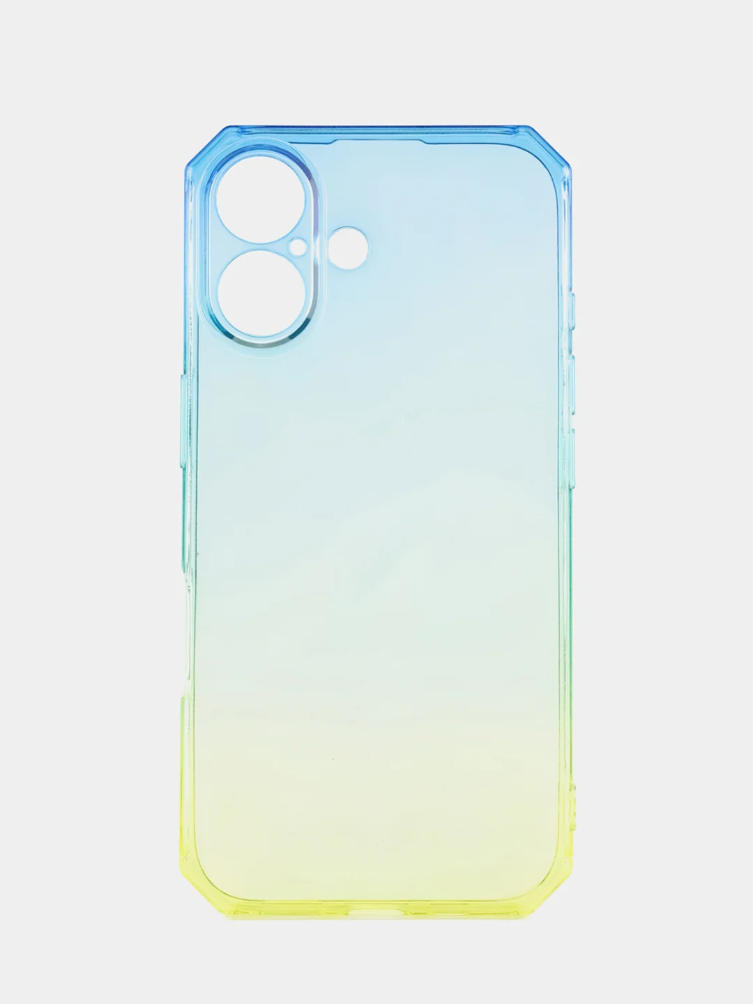 Желтый чехол прозрачный iPhone 16 Pro Max Plus айфон про макс градиентный с защитой камеры