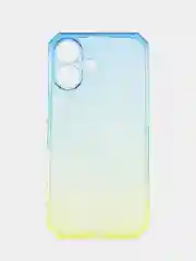 Желтый чехол прозрачный iPhone 16 Pro Max Plus айфон про макс градиентный с защитой камеры