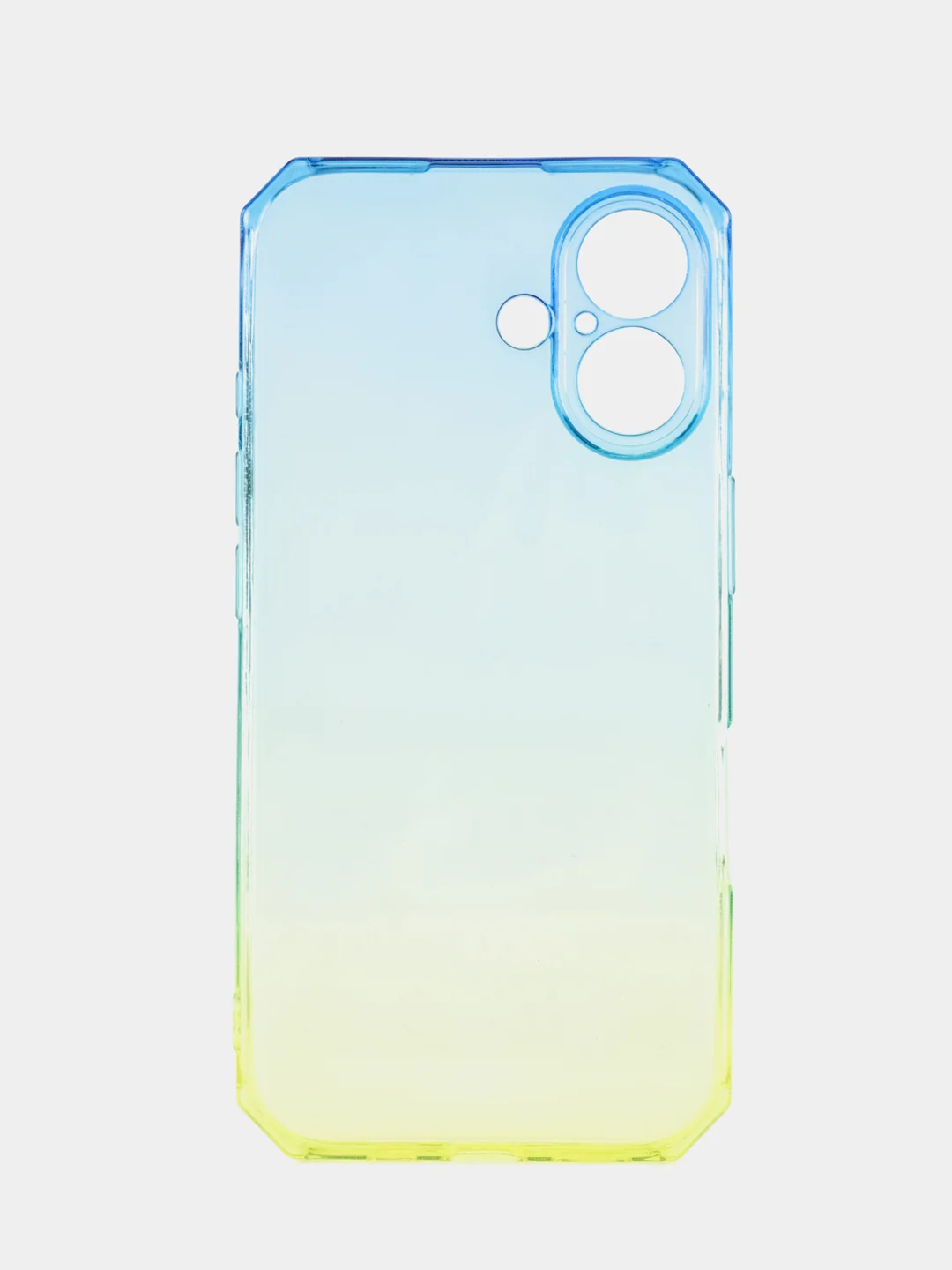 Желтый чехол прозрачный iPhone 16 Pro Max Plus айфон про макс градиентный с защитой камеры