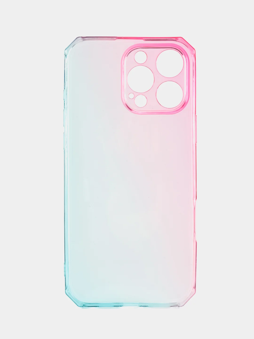 Зеленый чехол прозрачный iPhone 16 Pro Max Plus айфон про макс градиентный с защитой камеры