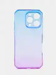 Фиолетовый чехол прозрачный iPhone 16 Pro Max Plus айфон про макс градиентный с защитой камеры