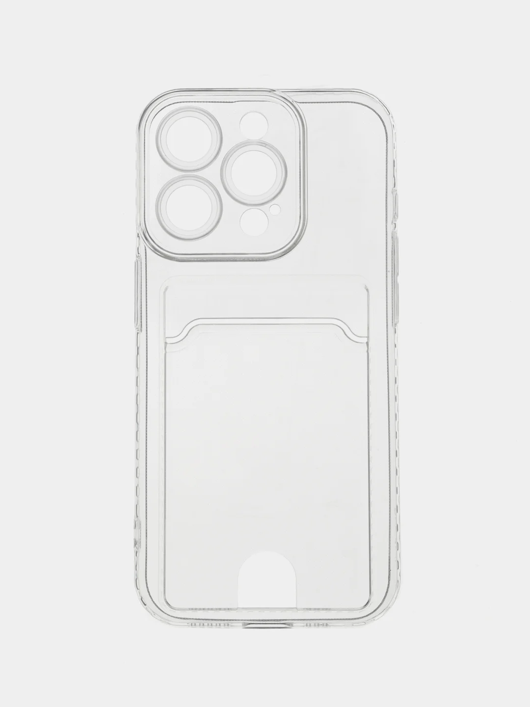 Ледяной чехол для iPhone 15, 15 Pro, 15 Pro Max, чехол на айфон с карманом для карт, прозрачный