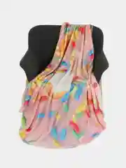 Розовый плед круглый лаваш/пончик 150 х 150