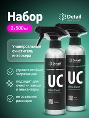 Универсальный очиститель салона автомобиля DETAIL UC Ultra Clean 500 мл набор 2 шт