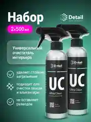 Универсальный очиститель салона автомобиля DETAIL UC Ultra Clean 500 мл набор 2 шт
