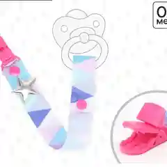 Серебряный держатель для пустышки, соски, прорезывателя с зажимом Mum&Baby