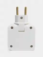 Белый тройник для розетки плоский, с USB поворотный сетевой фильтр на 180 градусов