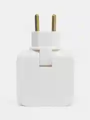 Белый тройник для розетки плоский, с USB поворотный сетевой фильтр на 180 градусов