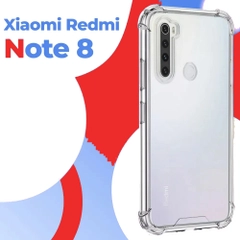 Чехол для Xiaomi Redmi Note 8, с усиленными углами, силиконовый, прозрачный