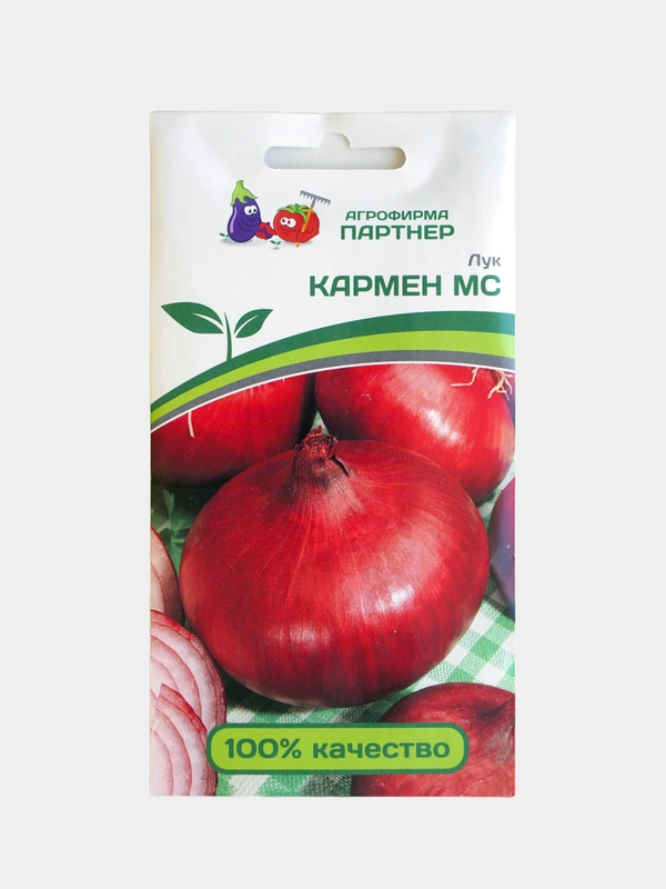 Семена Партнер Лук Репчатый "Кармен Мс" Красный Среднеспелый Сочный Слабоострый