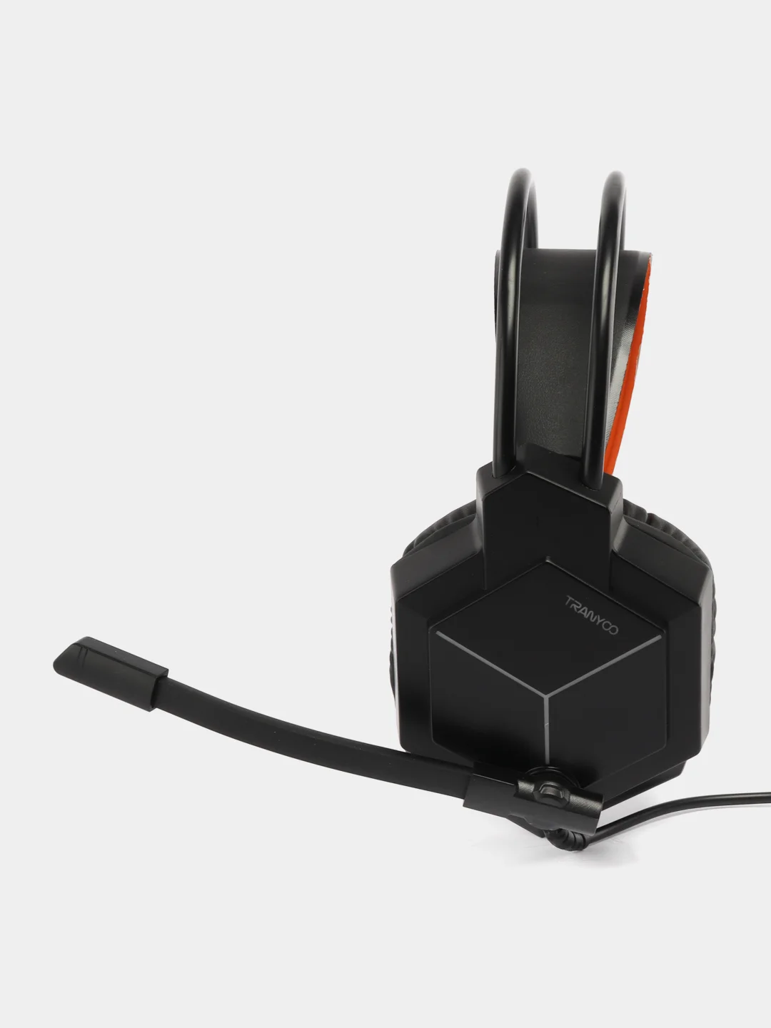 Тёмно-серый игровые наушники с микрофоном и RGB-подсветкой