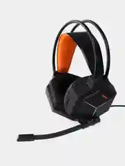 Тёмно-серый игровые наушники с микрофоном и RGB-подсветкой