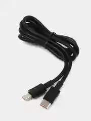 Тёмно-серый блок питания с кабелем для Apple и Android, с быстрой зарядкой Fast Charge, QC 4.0, PD