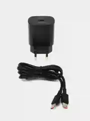 Тёмно-серый блок питания с кабелем для Apple и Android, с быстрой зарядкой Fast Charge, QC 4.0, PD