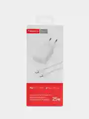 Молочный блок питания с кабелем для Apple и Android, с быстрой зарядкой Fast Charge, QC 4.0, PD