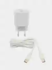 Молочный блок питания с кабелем для Apple и Android, с быстрой зарядкой Fast Charge, QC 4.0, PD