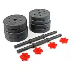 Черный гантели разборные виниловые ProRun, 15 кг, 7,5 кг х 2 шт, 100-4831