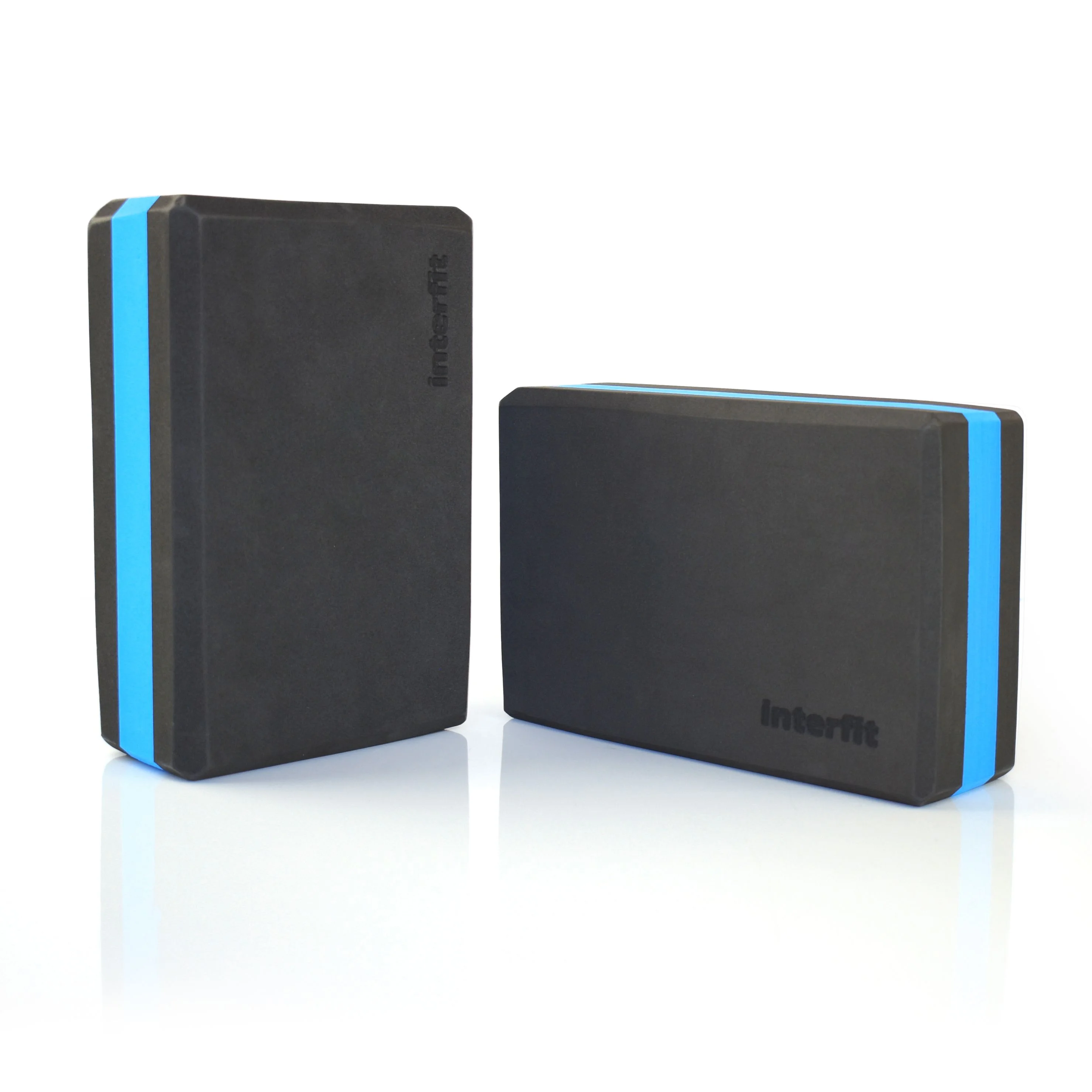 Черный блоки для йоги Interfit, набор 2 шт, 400-1002